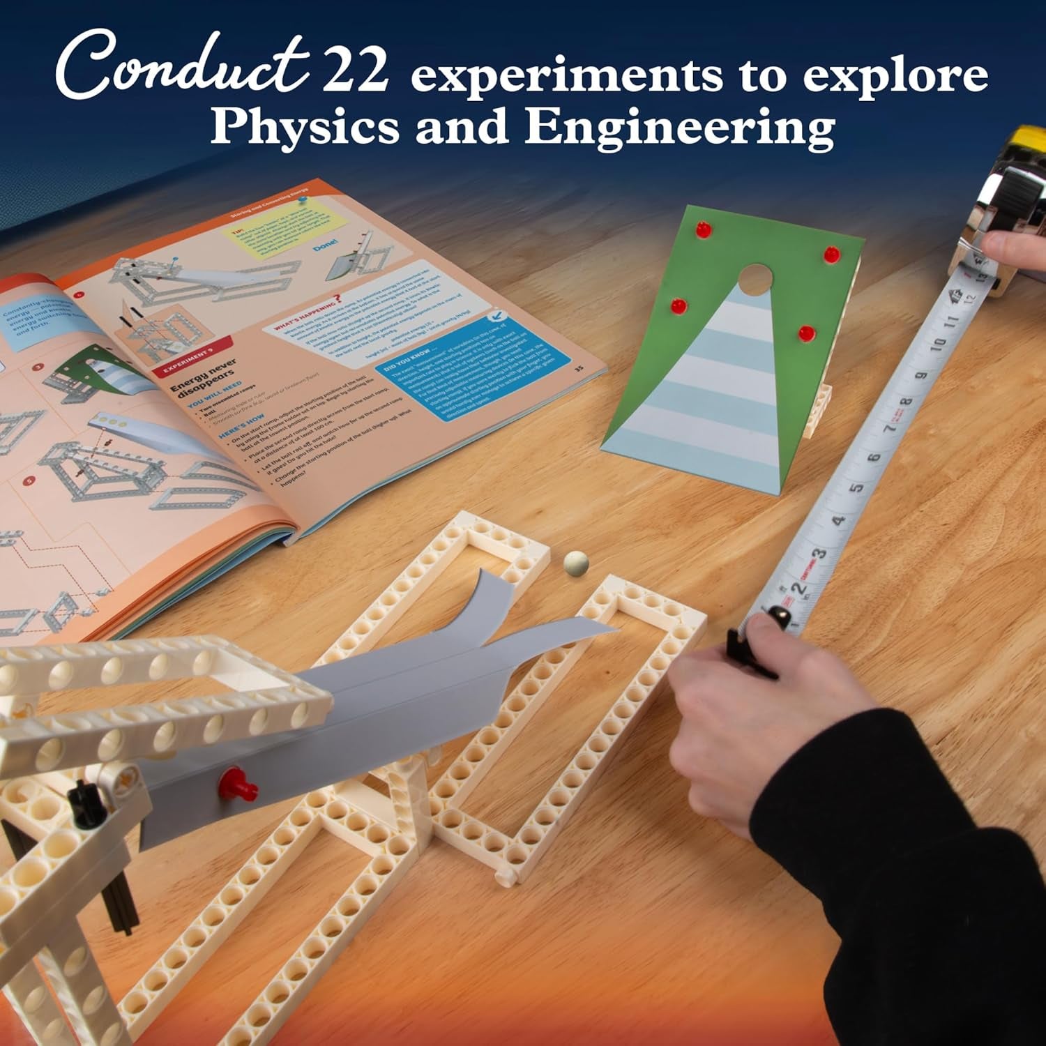 | Mechanical Engineering: Machines & Vehicles STEM Experiment Kit | Build 20 Mechanical Models, Explore Physics of Force & Motion | Hands-On, Introductory Science Learning for Ages 8+