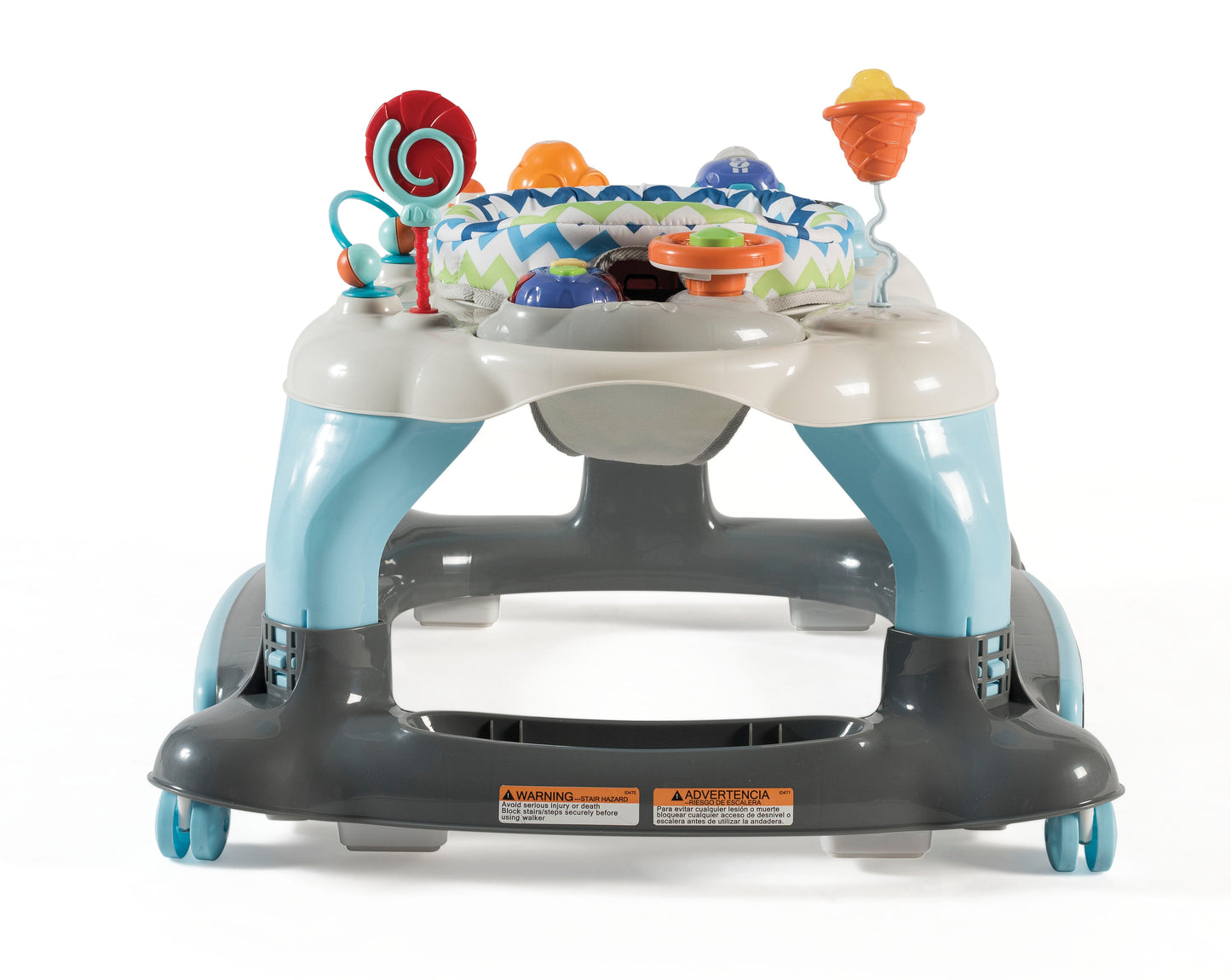 Activity Walker with Jumping Board and Feeding Tray Unisex Blue
