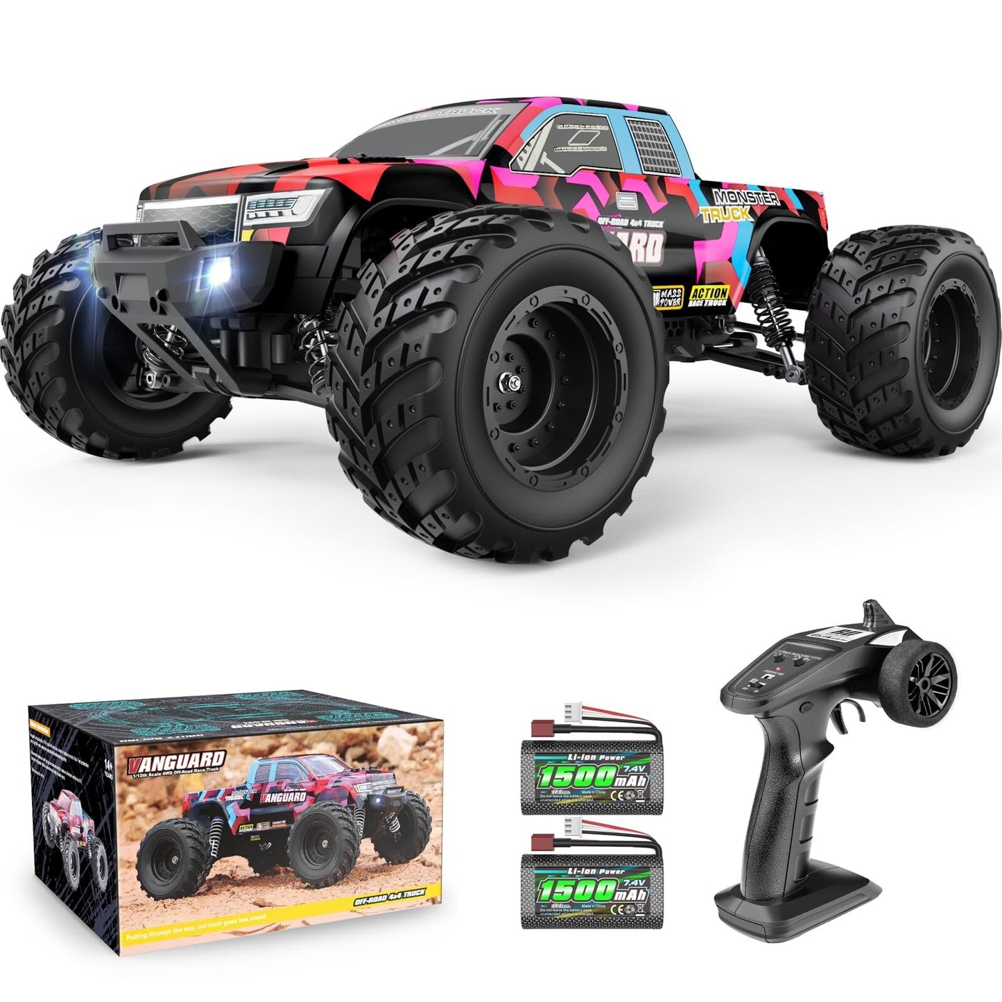 HAIBOXING 1:12 Scale RC Cars 903 RC Monster Truck, 38 Km/H Speed Hobby Fast R...