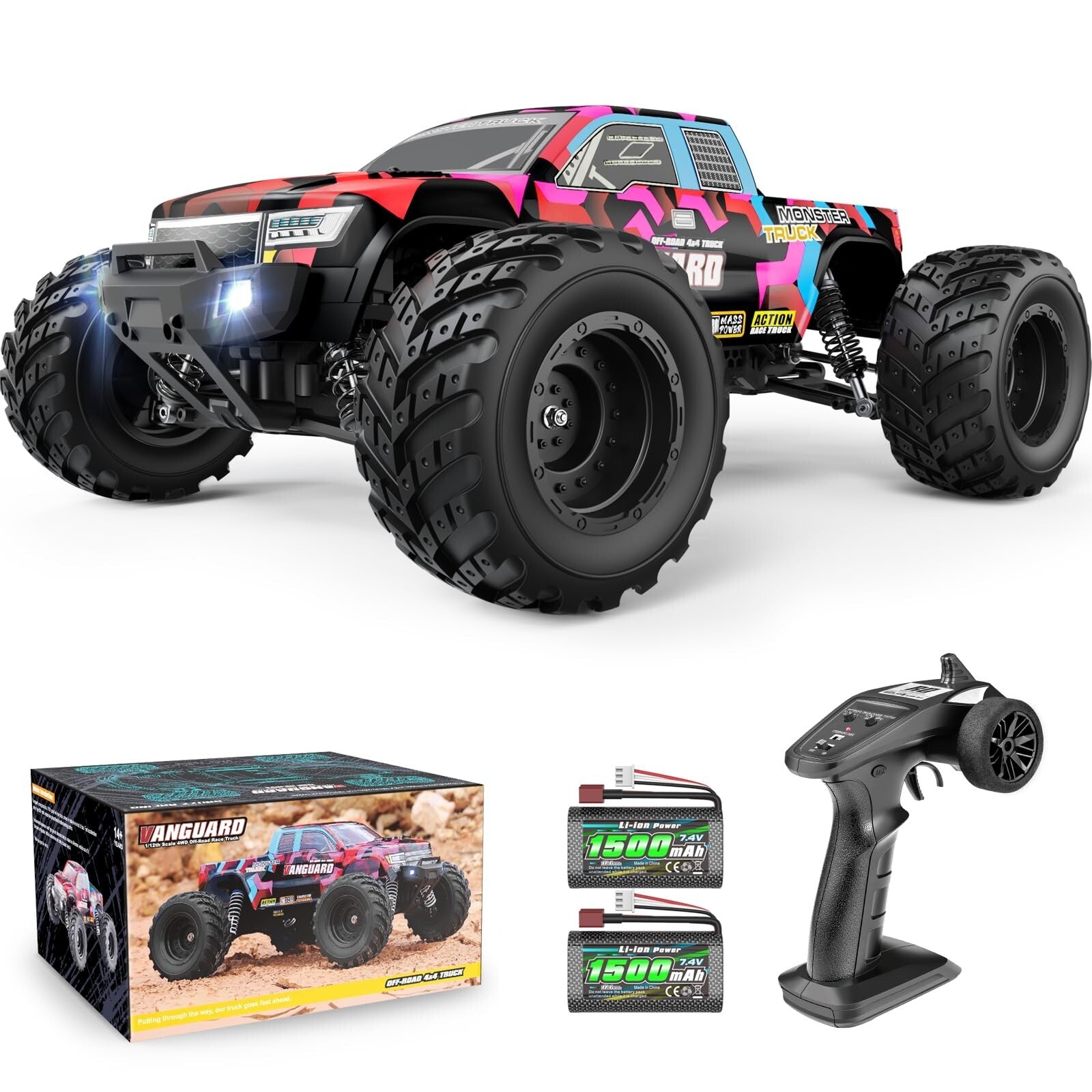 HAIBOXING 1:12 Scale RC Cars 903 RC Monster Truck, 38 Km/H Speed Hobby Fast R...