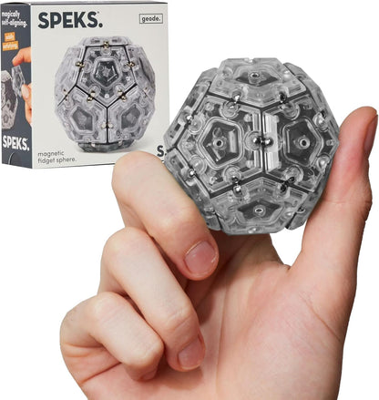 Geode Magnetic Fidget Toy | Sensory Desk Toy for Adults & Teens 14+ | Stress Relief Gift | Sphere, Slate