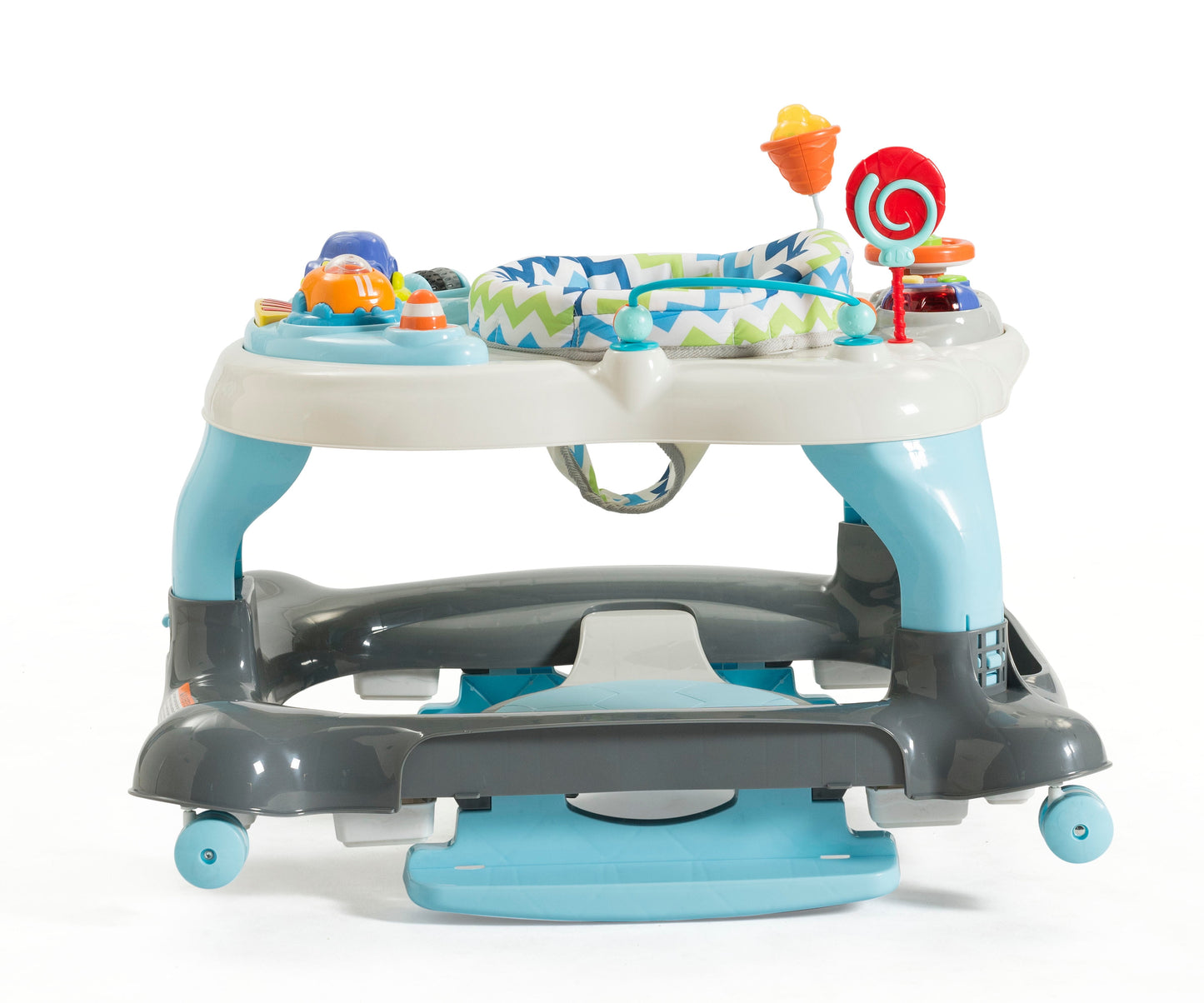 Activity Walker with Jumping Board and Feeding Tray Unisex Blue