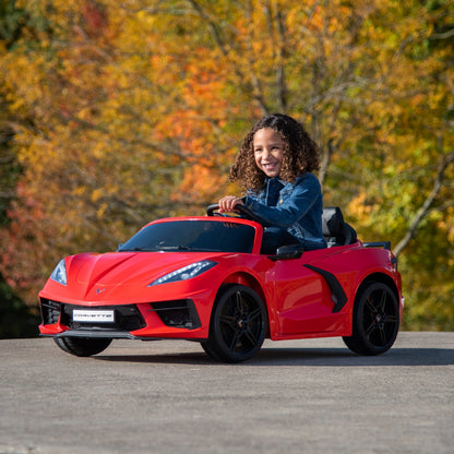 12V  Corvette Stingray, Battery Powered Ride-On Car, Children Ages 3+, Sounds
