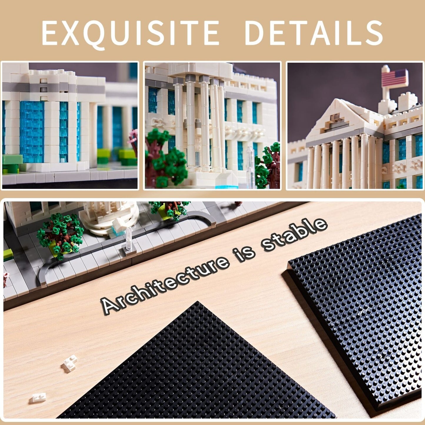Architecture Sets for Adults White House U.S. Capital Collection Building Kit...