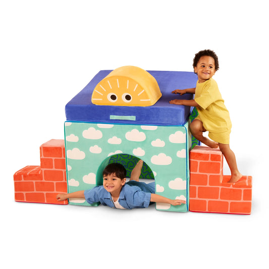 Cloud Castle Foam Fort Building Set with 5 Multicolor Play Shapes, Indoor Toy for 12 Months +