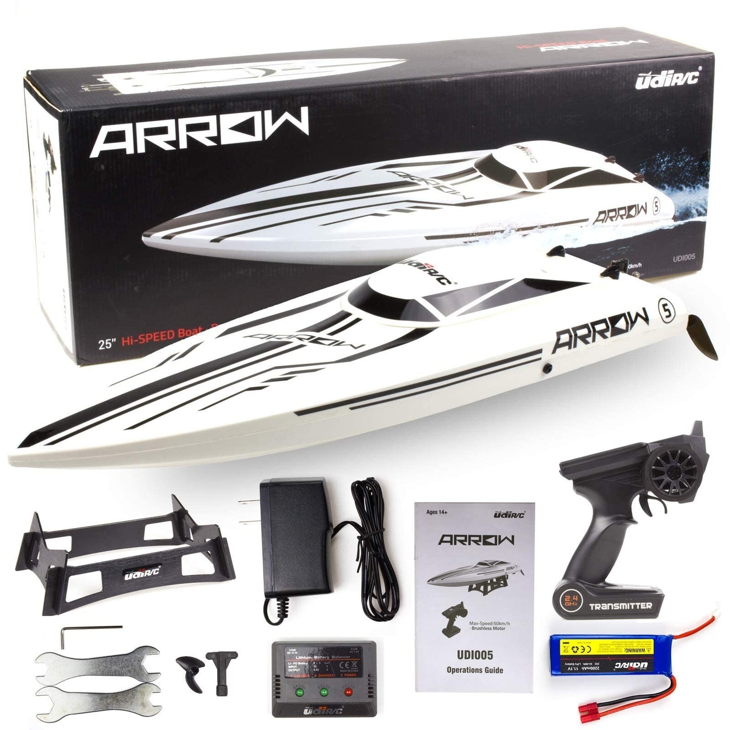 Cheerwing 25" RC Brushless 30 MPH High Speed Boat Large Racing Remote Control...