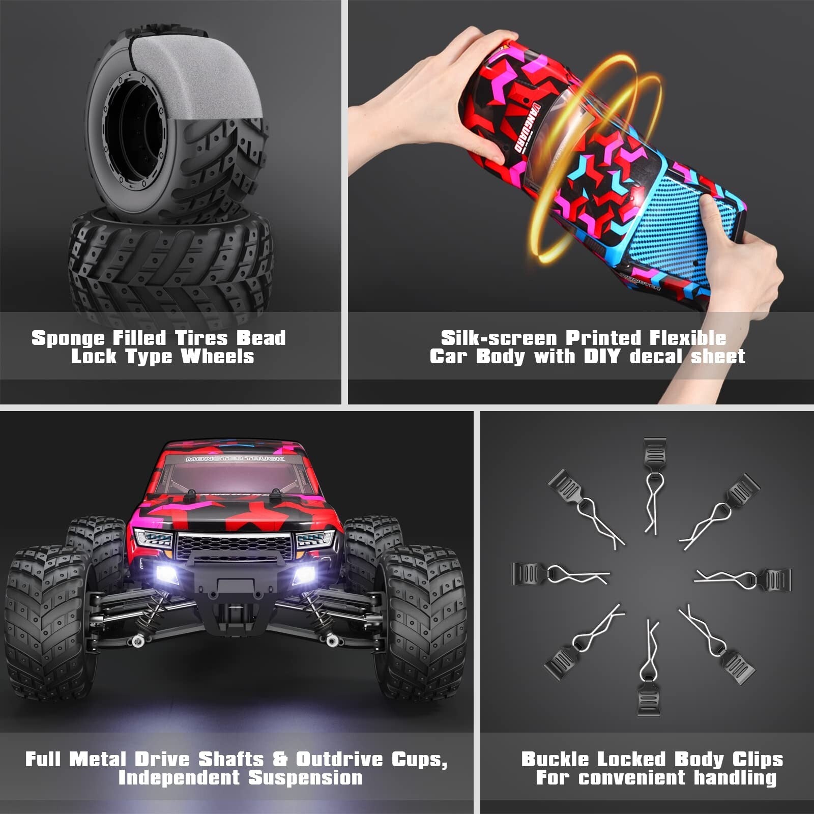 HAIBOXING 1:12 Scale RC Cars 903 RC Monster Truck, 38 Km/H Speed Hobby Fast R...