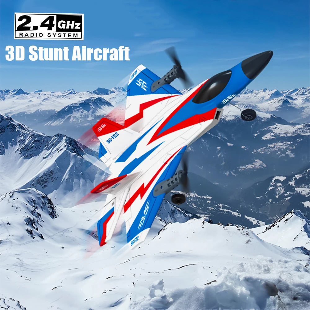 RC Plane F22 Stunts Plane 2.4G Radio Control Glider Remote Control 3D Plane Glider Airplane EPP Foam Boys Toys for Children