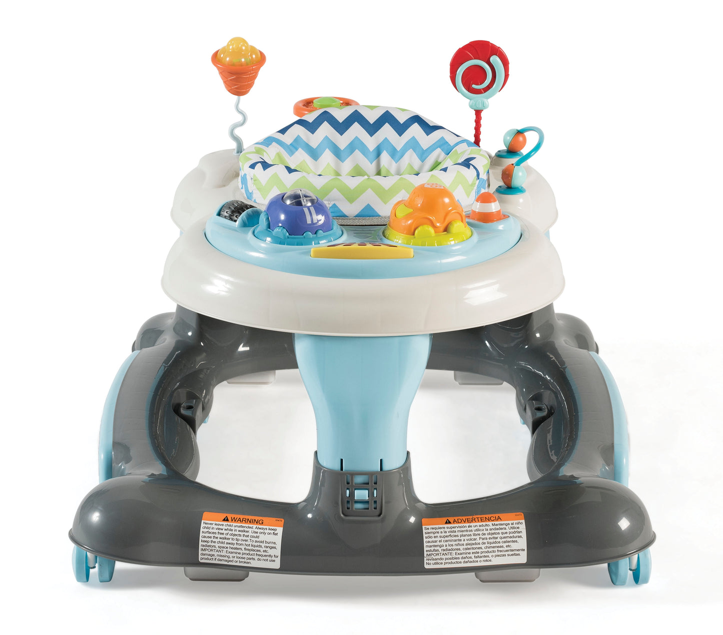 Activity Walker with Jumping Board and Feeding Tray Unisex Blue