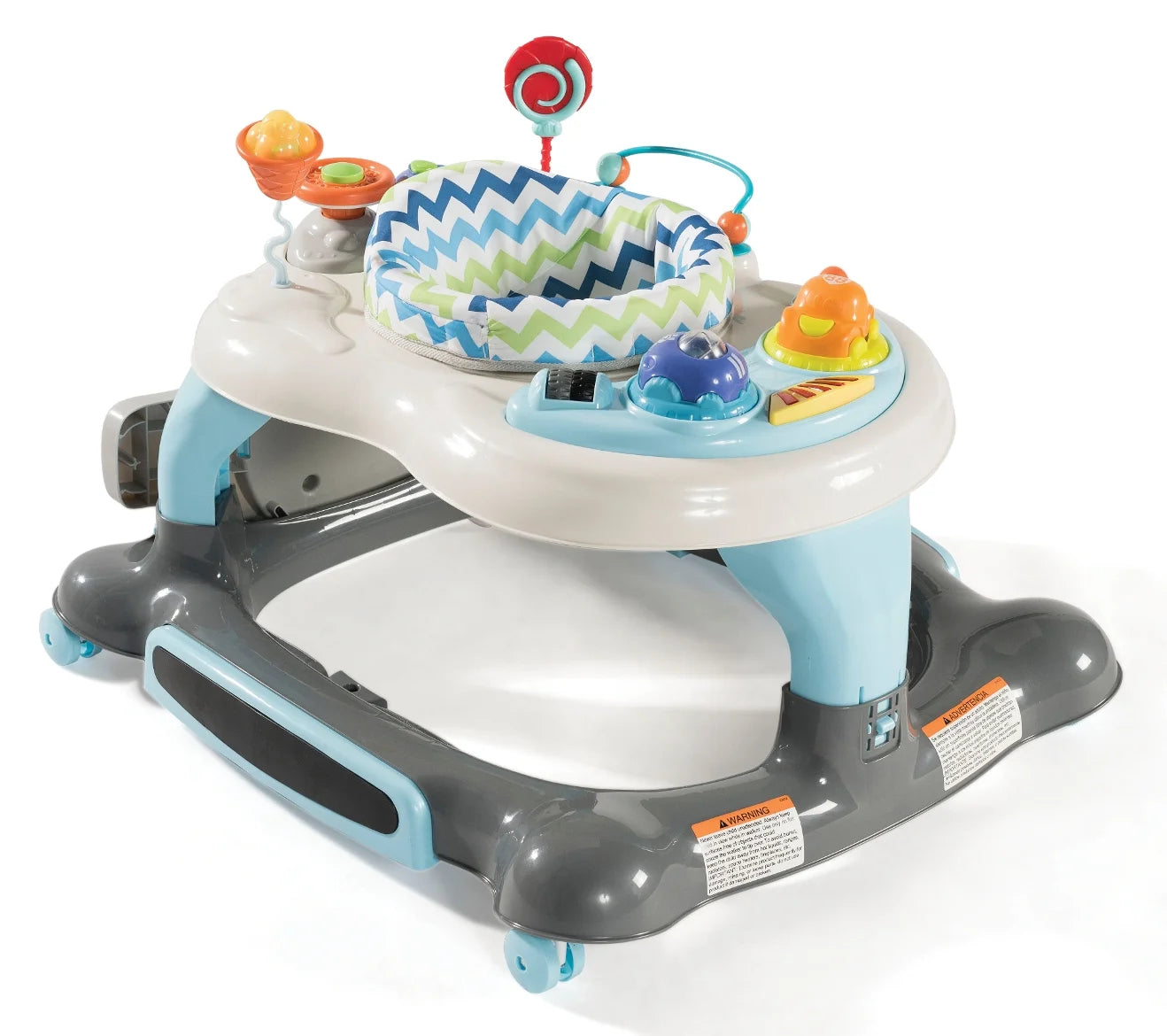 Activity Walker with Jumping Board and Feeding Tray Unisex Blue