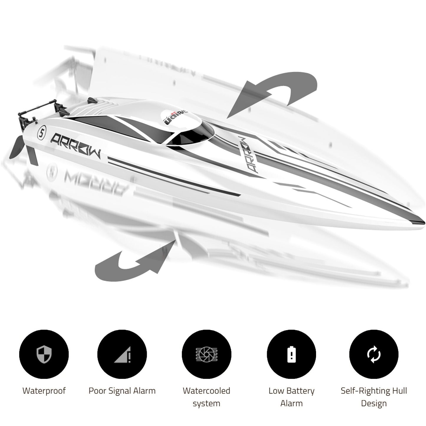 Cheerwing 25" RC Brushless 30 MPH High Speed Boat Large Racing Remote Control...