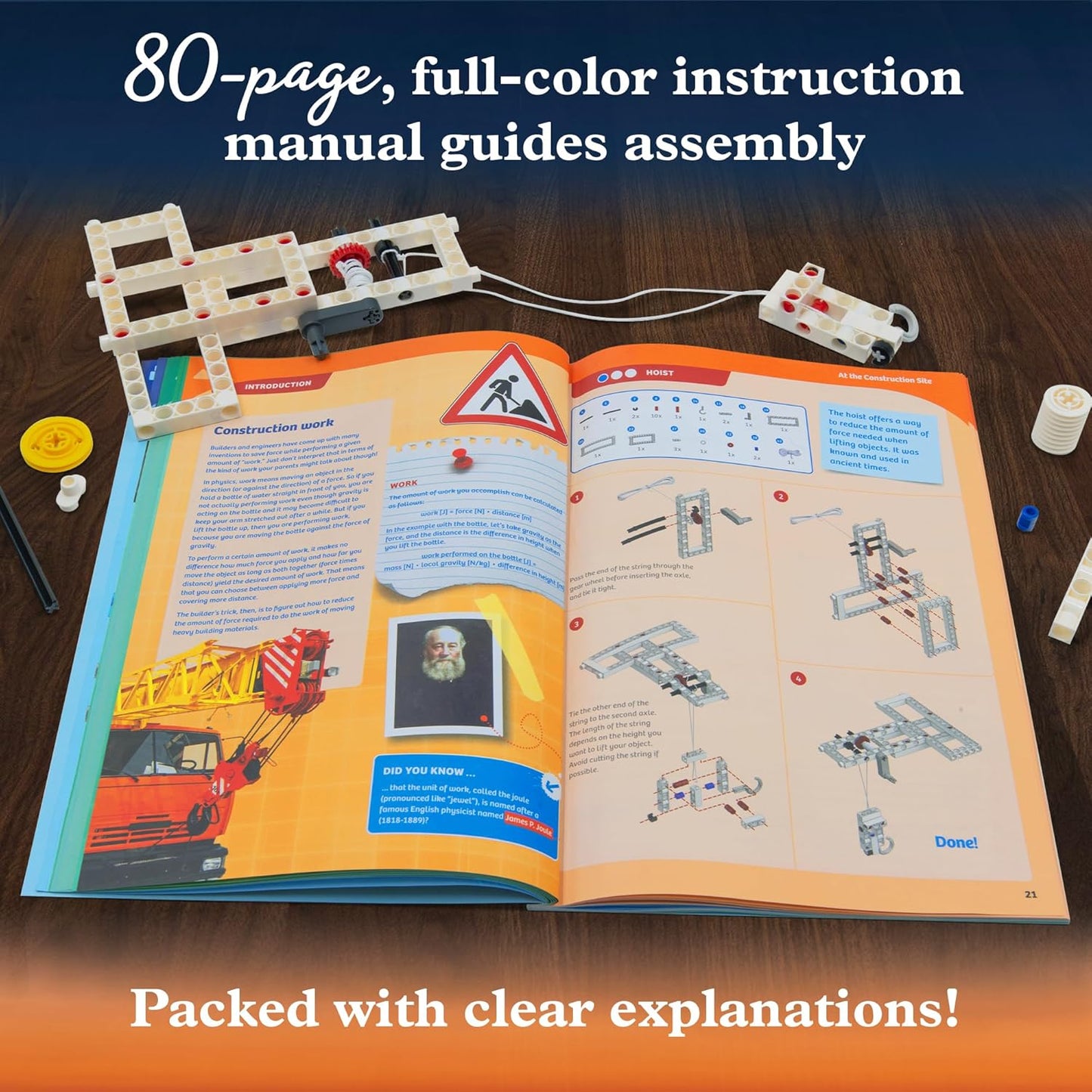 | Mechanical Engineering: Machines & Vehicles STEM Experiment Kit | Build 20 Mechanical Models, Explore Physics of Force & Motion | Hands-On, Introductory Science Learning for Ages 8+