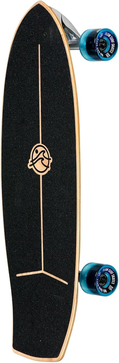 Cruiser - 29"X10" 7-Ply North American Maple Deck, Carving Truck, Fully Assembled, Supports up to 275 Lbs for Surf-Like Carving