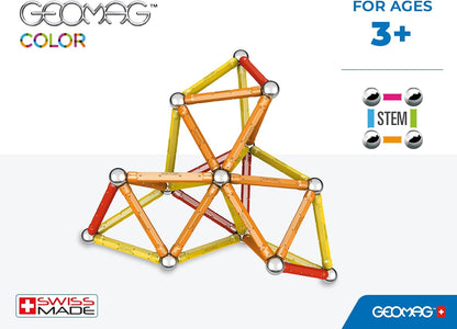 - COLOR - 64-Piece Magnetic Building Set, Certified STEM Construction Toy, Safe for Ages 3 and Up
